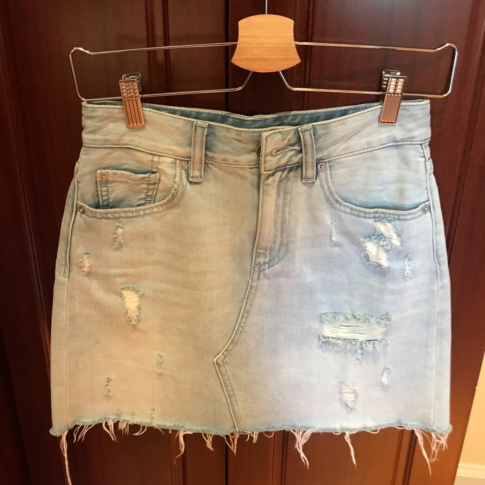 1.State Denim Skirt